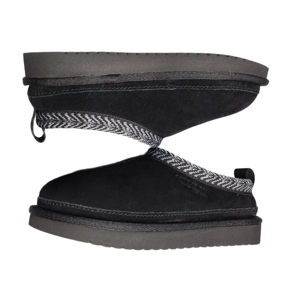 Koolaburra by UGG Burree Slippers Kids Size 12 Black Sheepskin Lined 1159670K